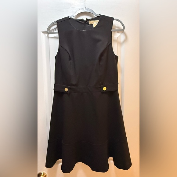 Michael Kors Dresses & Skirts - Michael Kors Black Dress Structured bodice, gold button accents, classic black